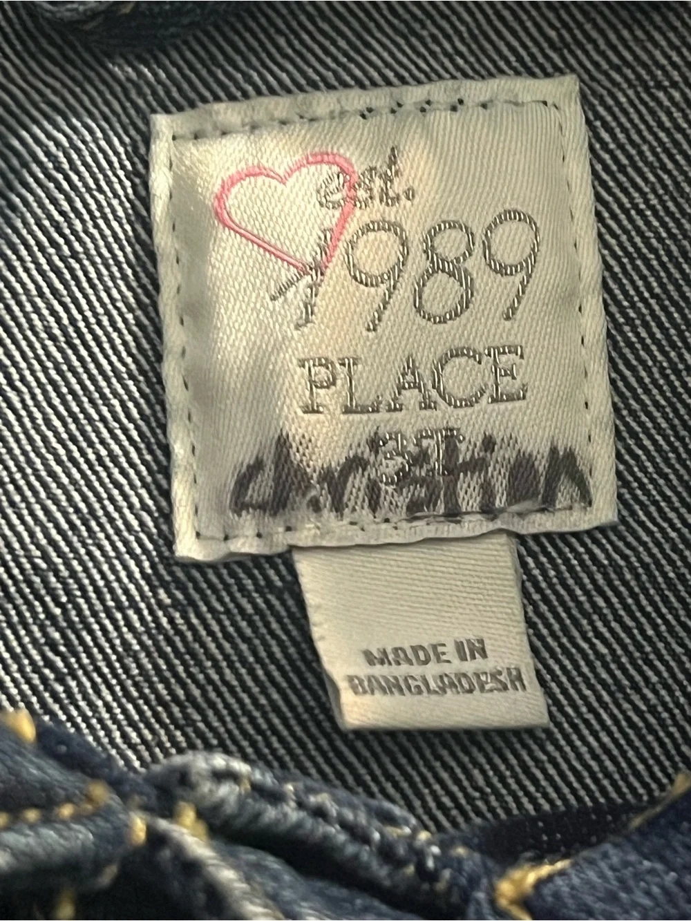 1989 Place Boys Indigo Denim Jacket